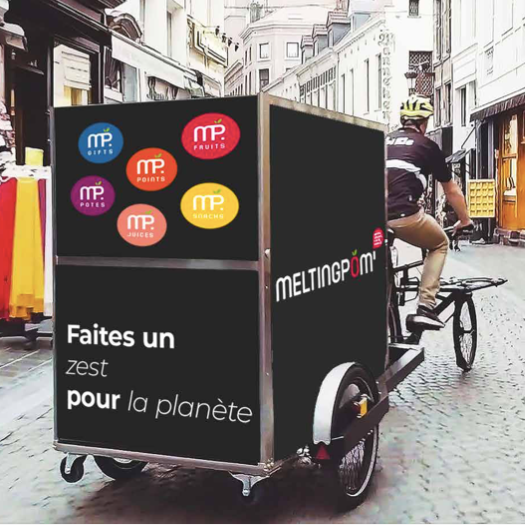 fruit delivery by bike in Brussels