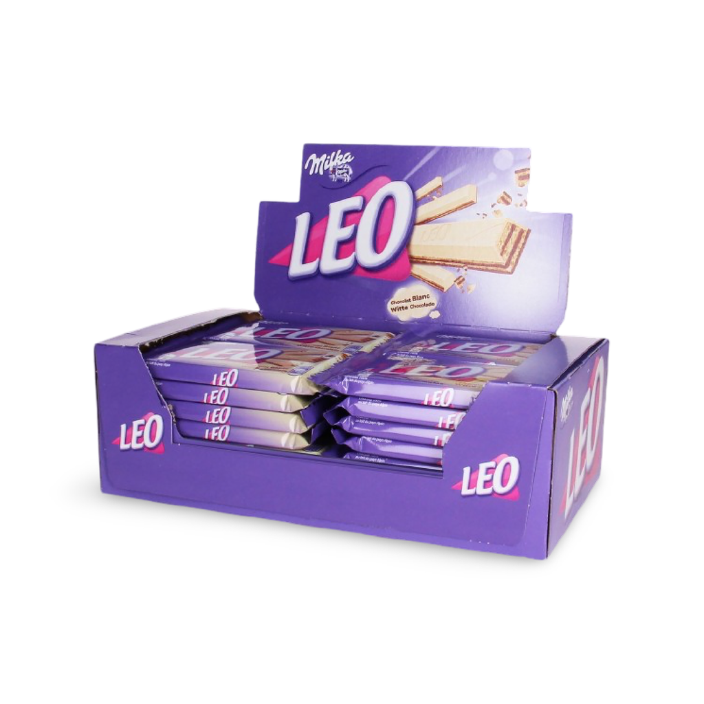 32x33,3g Gaufrette Chocolat Blanc Leo