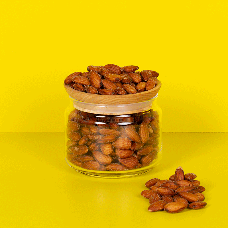 Salted and Grilled Brown Almonds