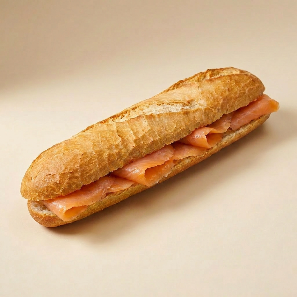 Sandwich Saumon Fumé (Sans Crudités, Blanc)