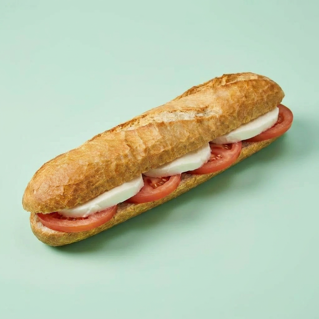 Tomaat Mozzarella Broodje (Zonder Groentjes, Wit)