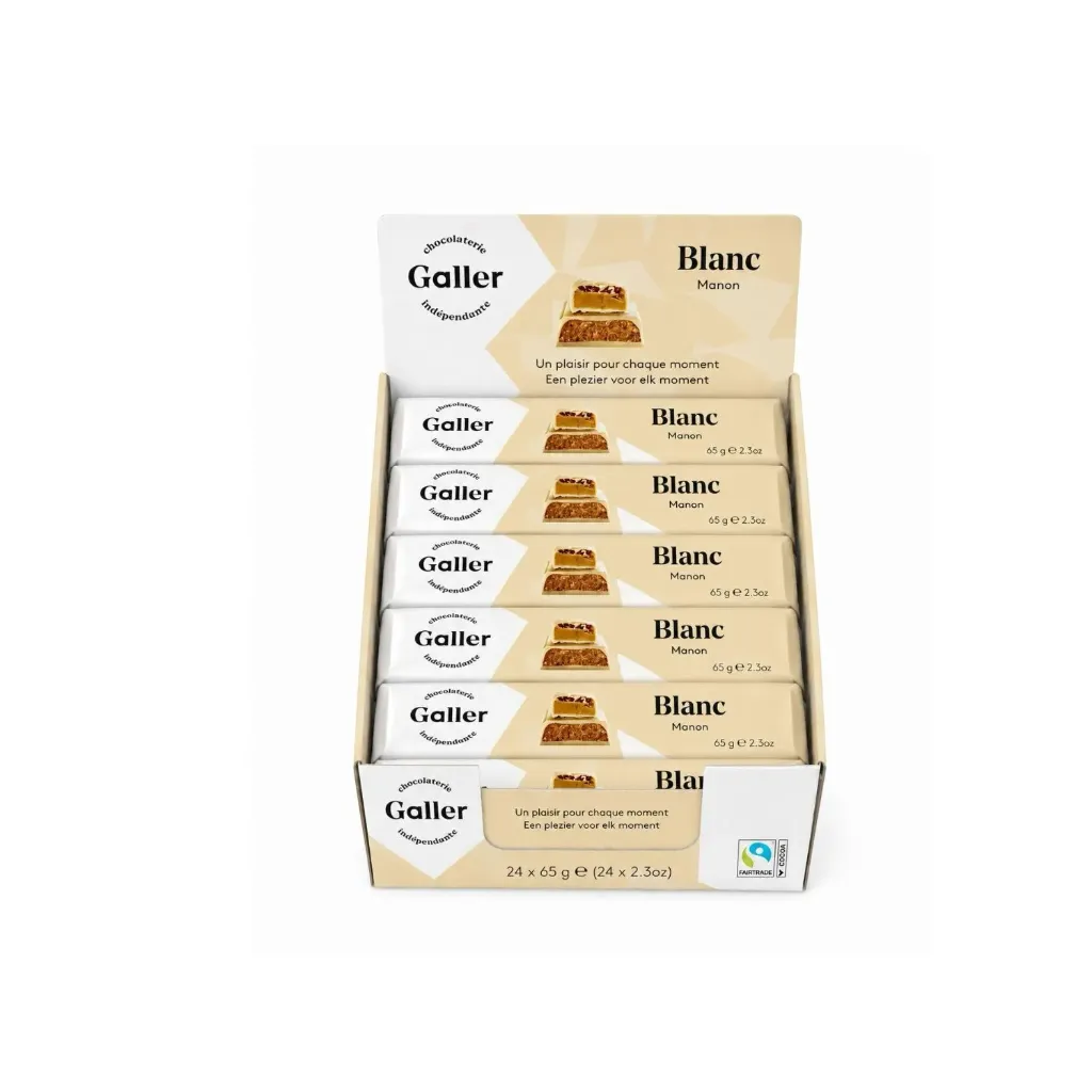 24x65g Barre Chocolat Blanc Manon