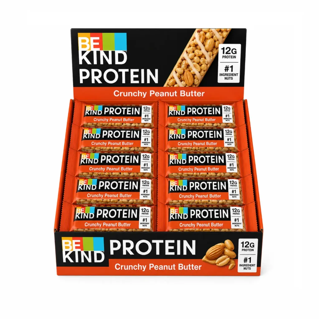 12x50g Barre Protéinée Beurre de Cacahuètes Crunchy