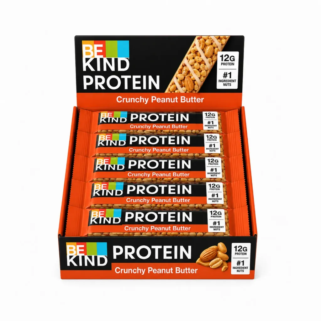12x50g Barre Protéinée Beurre de Cacahuètes Crunchy