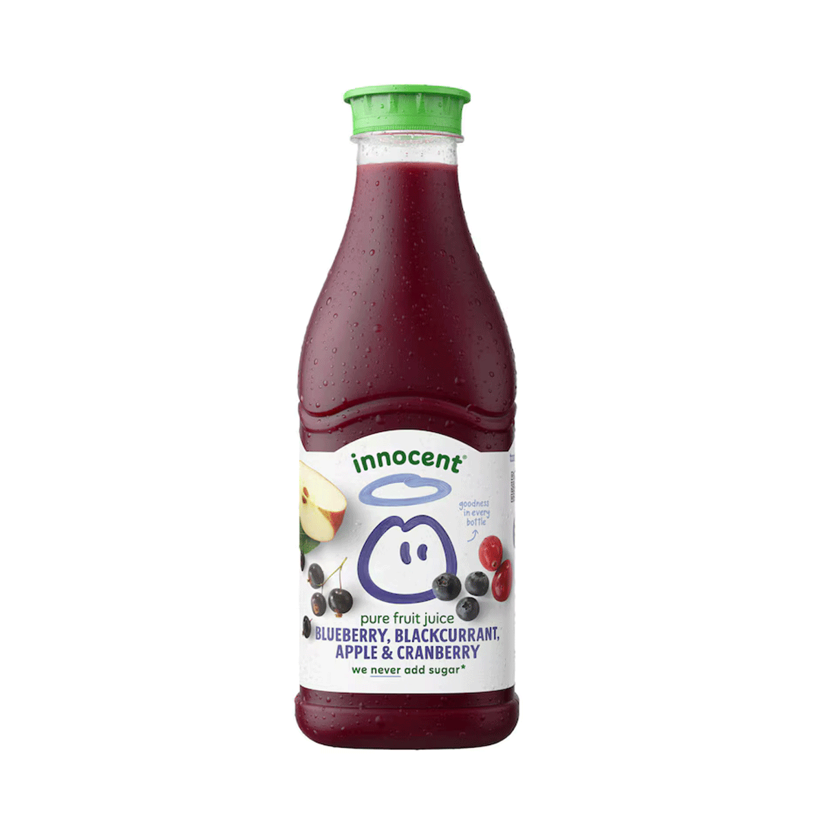 90cl Appel, Zwarte Bessen, Bosbessen & Cranberry Sap