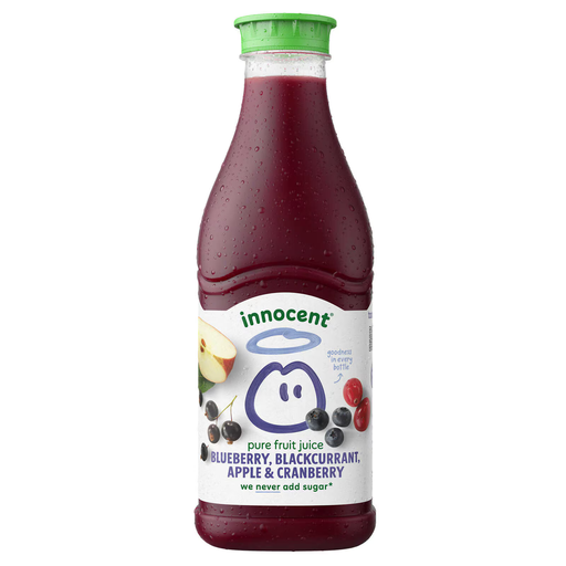 Jus Pomme, Cassis, Myrtille, Cranberry 